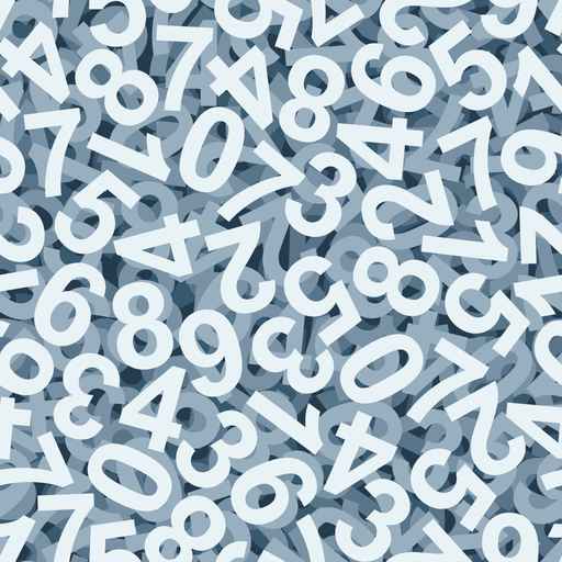 Zahlen Hintergrund bunt - endlos